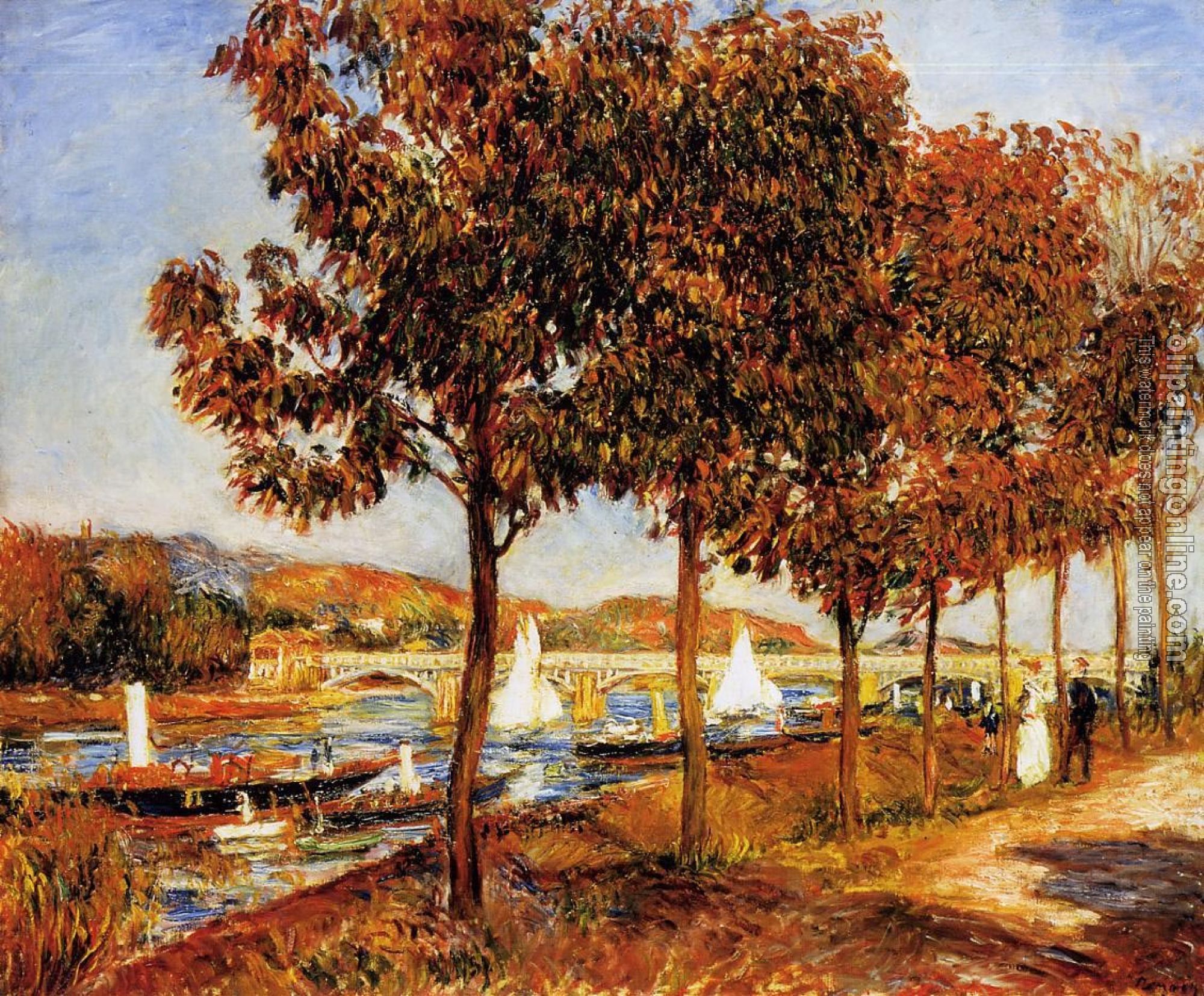 Renoir, Pierre Auguste - The Bridge at Argenteuil in Autumn
